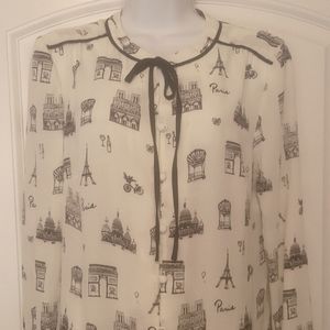 Talbots long sleeve nylon blouse